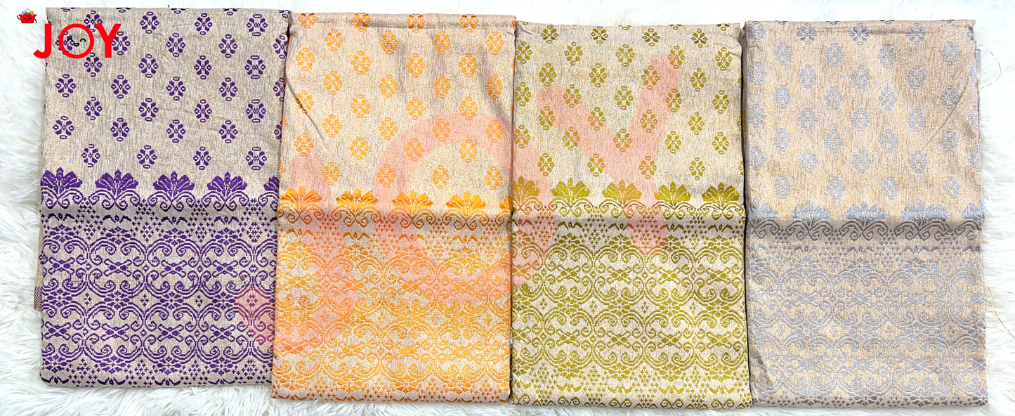 Rakhine Longyi ရခိုင်ချိတ် ငွေချည်/ ရွှေချည်ထိုး