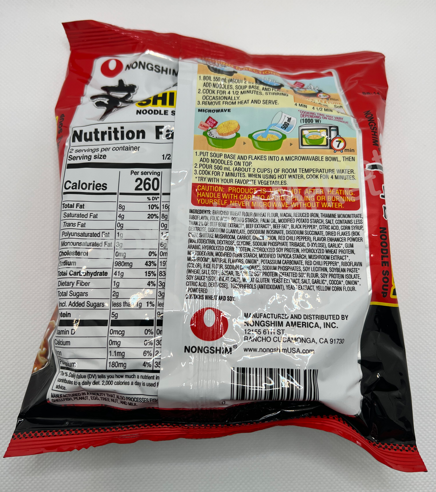 Nongshim Spicy Shin Noodle Soup